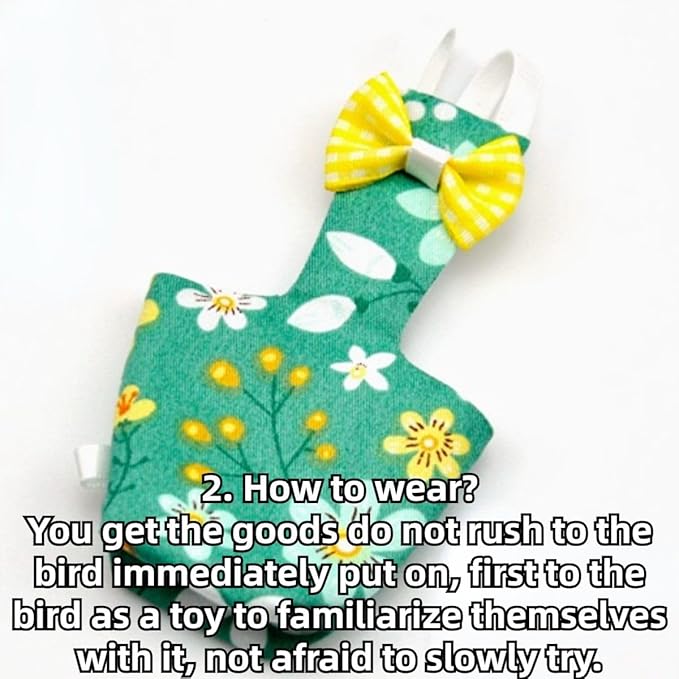 3PCS Bird Diaper with Adjustable Shoulder Strap Washable Parrot Diapers Reusable Bird Flight Suit Nappies Protective Breathable Nappy Clothes for Parakeet Macaw Conure (XS)