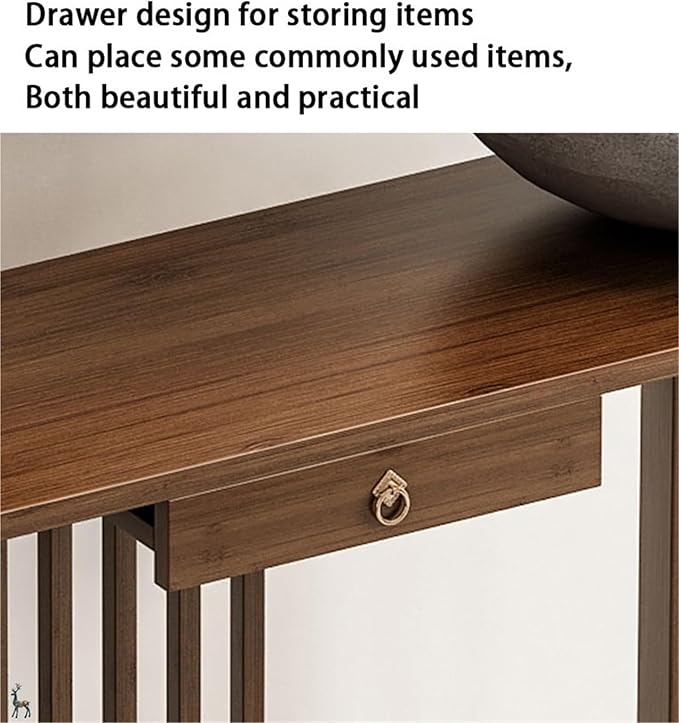 Natural Bamboo Console Table