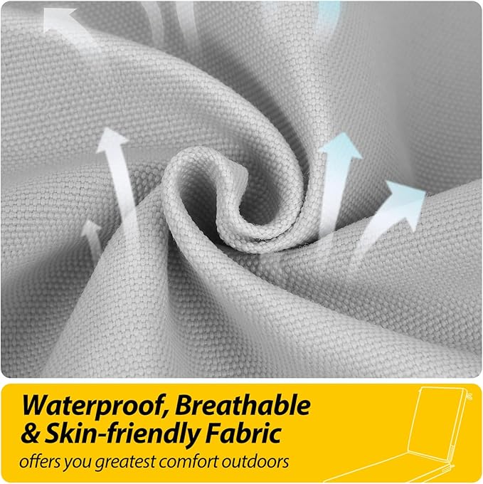 AAAAAcessories Outdoor Chaise Lounge Cushions, Fade-Resistant, Waterproof Patio