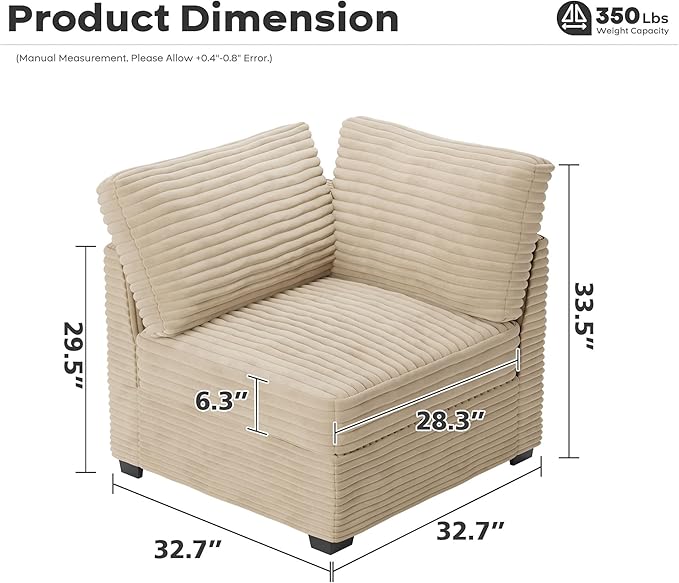 ovios 32.7 inches Armrest Seat Module