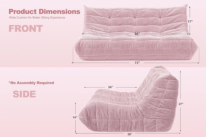 Bean Bag 3-Seater Chair Big Sofa Beanbag Chair