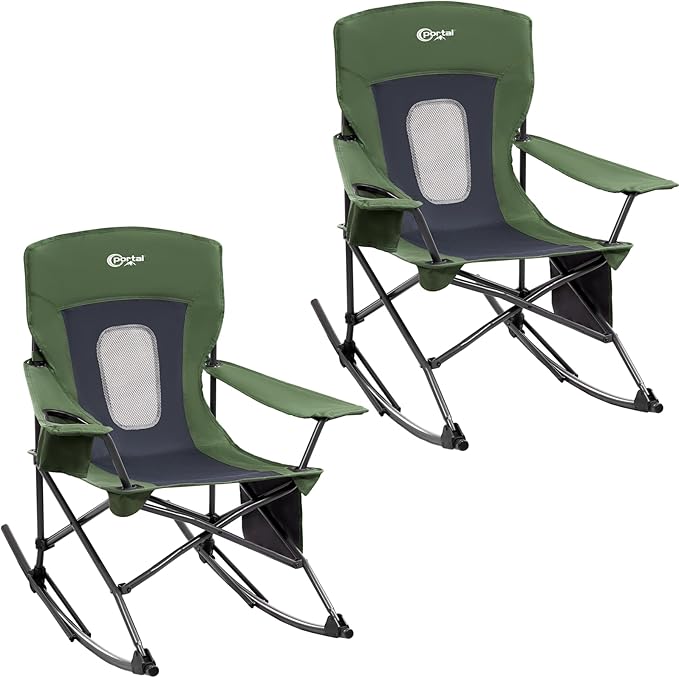 Portal Outdoor Rocking Chair Camping Folding Portable Rocker
