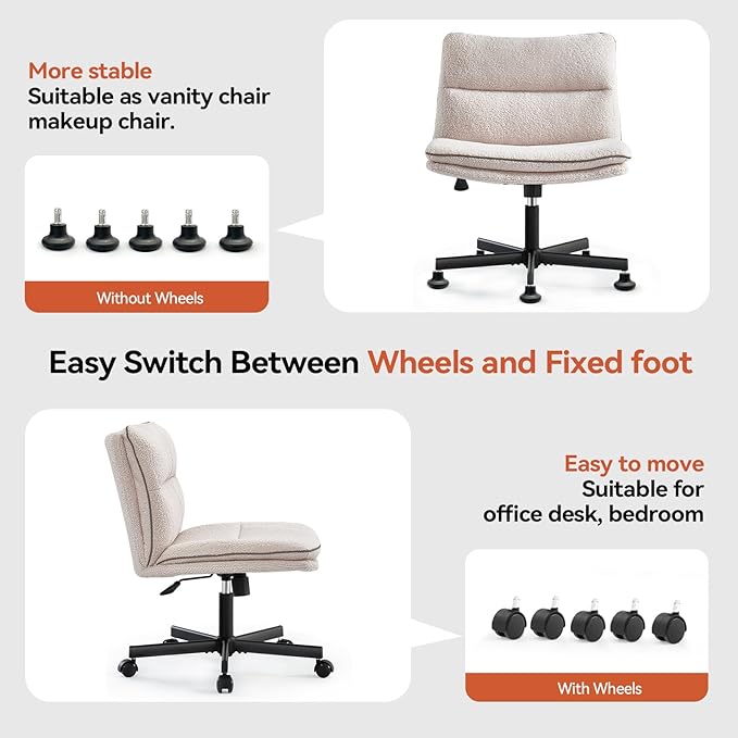 EMIAH Armless Office Desk Chair