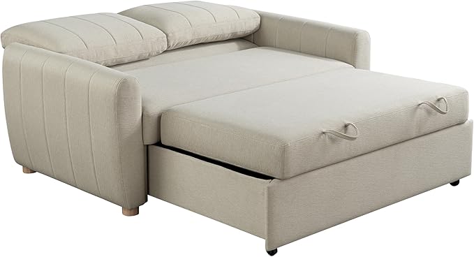 Serta Galway 66.5" Convertible Sleeper Loveseat, Full Size, Dreamcoil Comfort