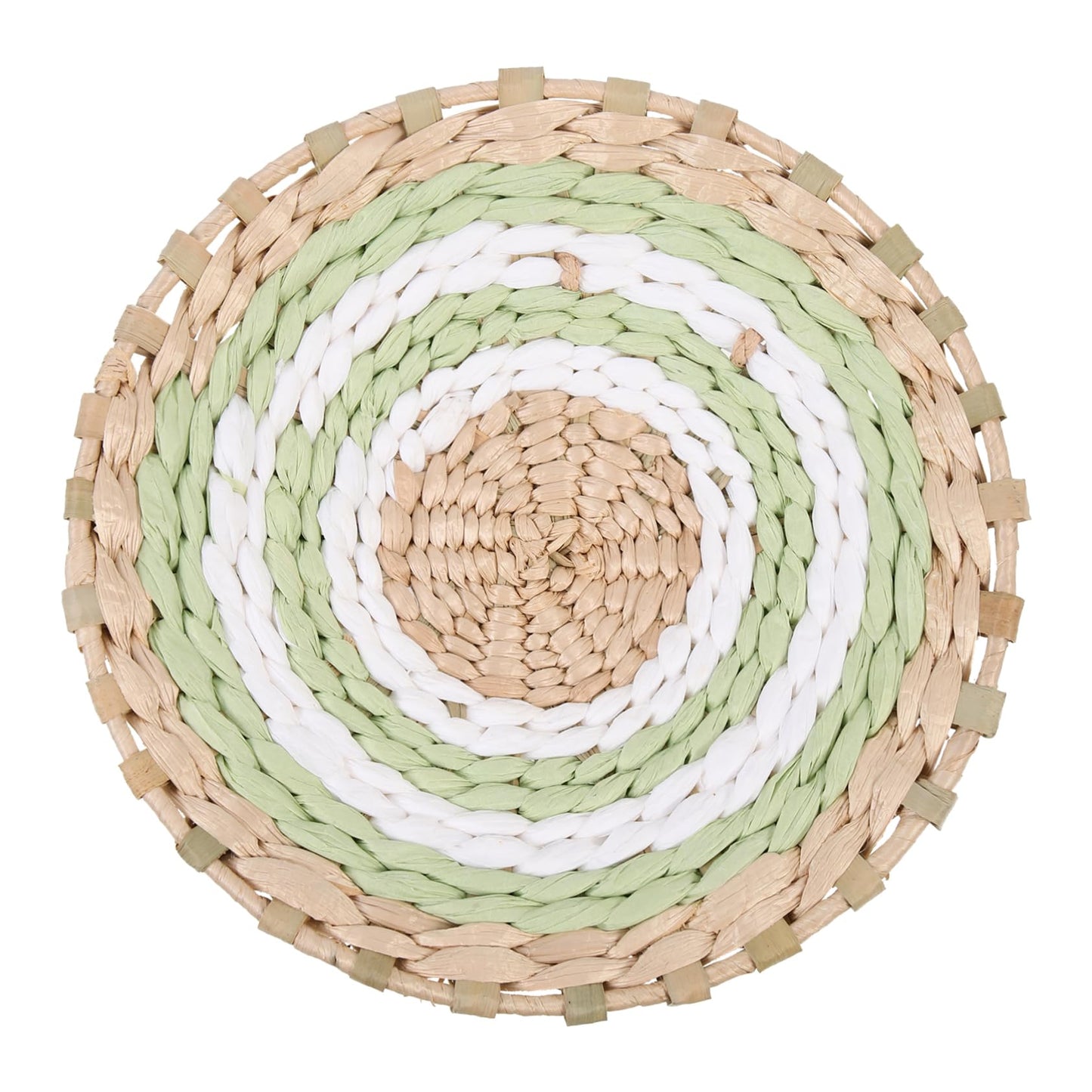 BESTOYARD Nordic Style Straw Wall Decoration 7.79 Inch Woven Hanging Pendant Boho Jute Wall Art for Bedroom Kitchen Home Decor