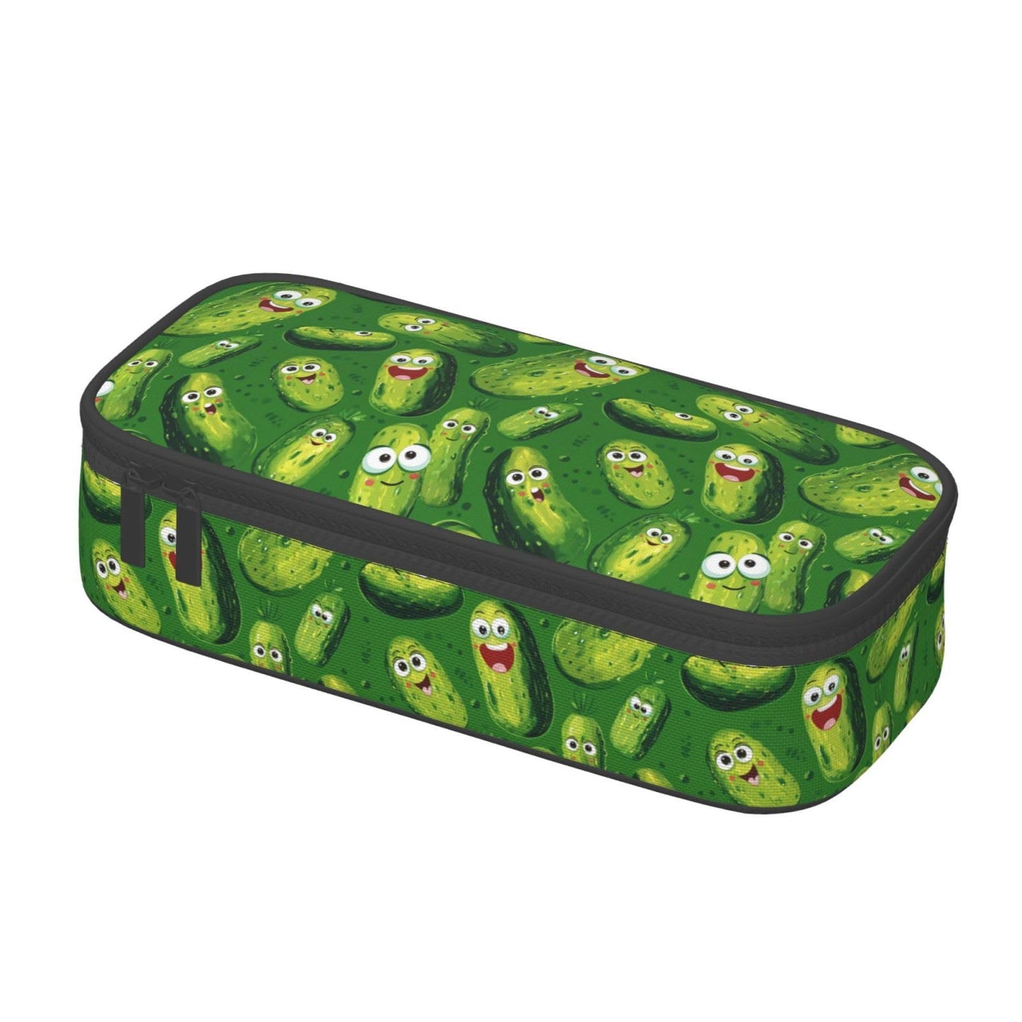 Geoocii Happy Pickle Large Capacity Pencil Case Organizer Pencil Pouch Stationery With Zipper School Supplies Pencil Bag For Girls Boys Teens Adult Office