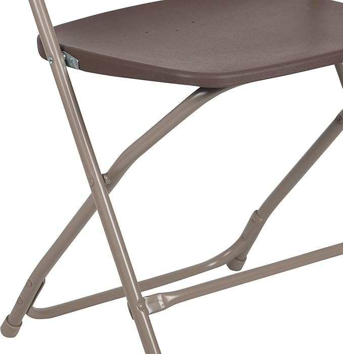 Flash Furniture Hercules Series Plastic Folding Chair Brown
