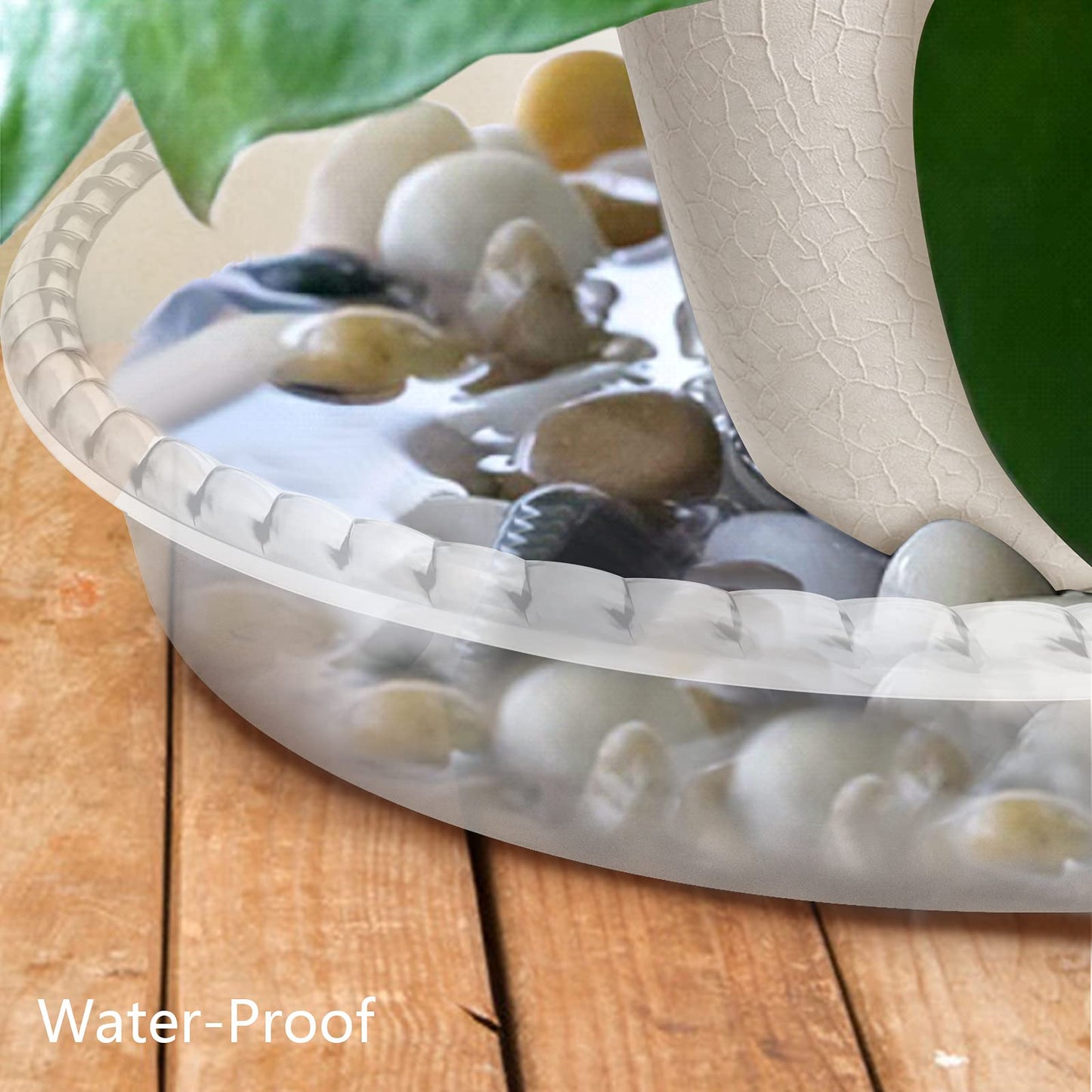FUTED 6 Pack Clear Plant Saucer 6 8 10 inch, Durable Plastic Plant Trays for Indoor, Round Flower Plant Pot Saucer, Sturdy Plant Water Catcher Tray