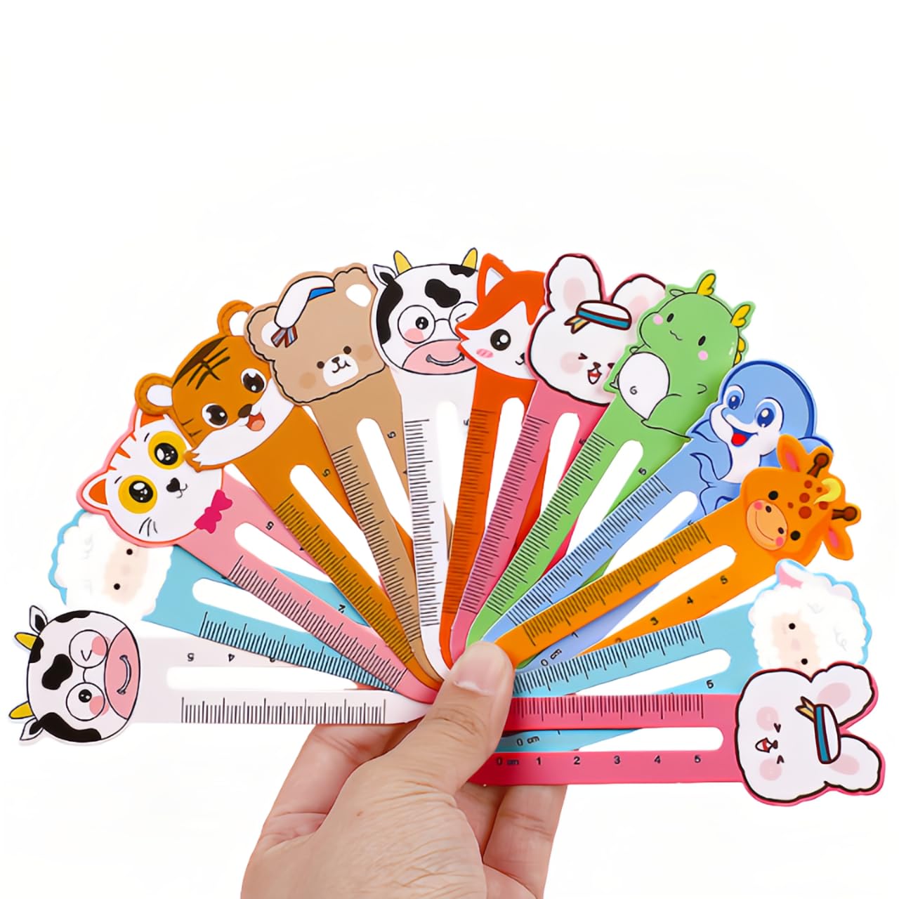 400 Pieces Cute Animal Bookmarks with 10 Different Kawaii Animal Patterns Reading Ruler Style Bookmarks Bulk Page Markers for Women Students Book Lovers Gift School Home Office Supplies