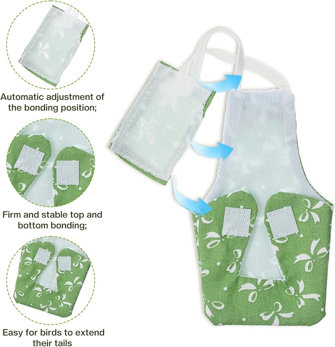 4 Pcs Bird Diaper, Parrot Diapers with Waterproof Inner Reusable Flight Suit Cute Soft Bird Diaper Clothes for Parakeets Cockatiel Canary Monk Parakeet (L)