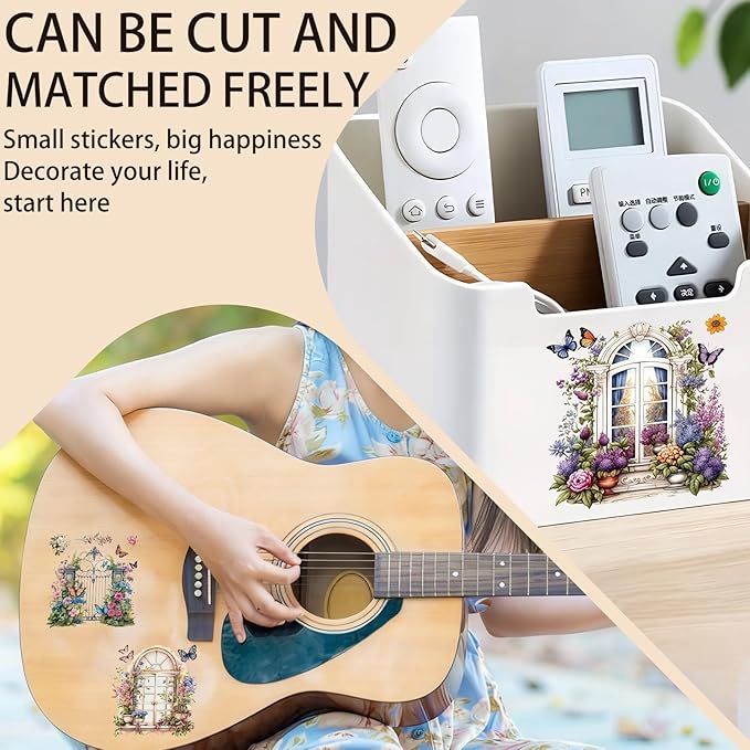 4 Sheets Rub on Transfers for Crafts, Gardens and Butterflies Furniture