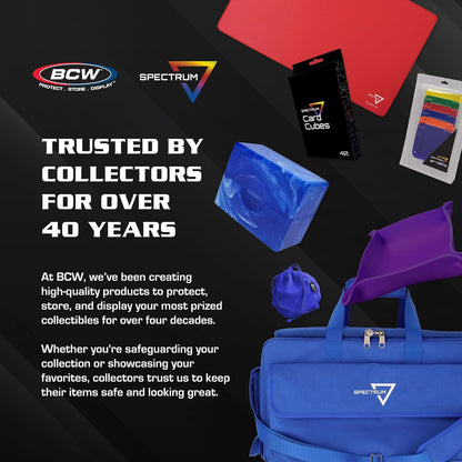 BCW Spectrum Card Cubes | Holds 40 Sleeved Cards | Crystal Clear Acrylic Storage