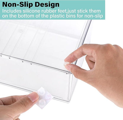 Prsildan Stackable Clear Makeup Organizer Acrylic Storage Drawers with 2 Drawers for Vanity Bathroom Office Desk Modular Drawer System for Cosmetics Jewelry Toiletries Home Organization