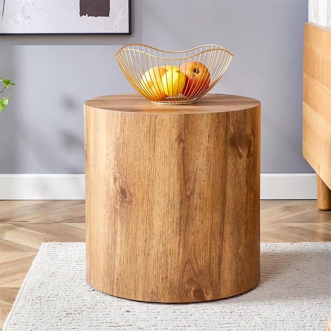 Round Side Table, End Table Living Room Table, Sofa Couch Bedside Table