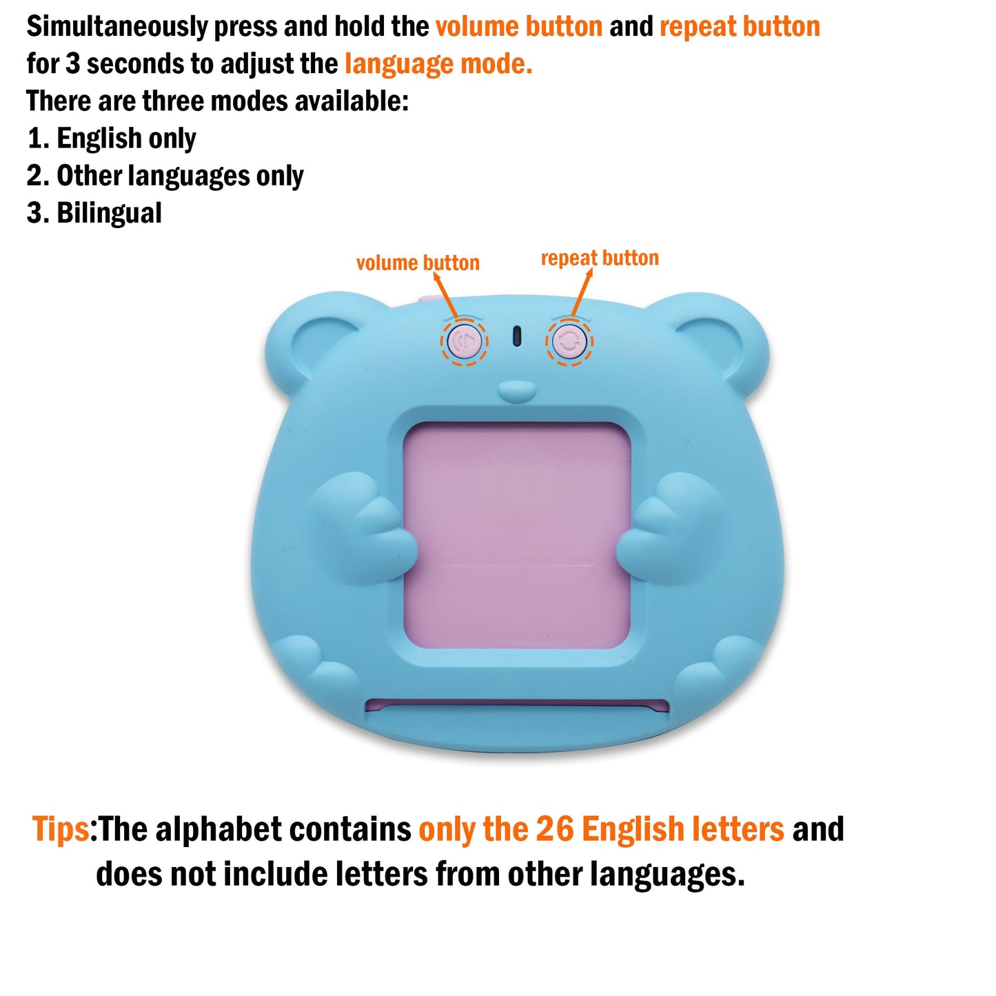 Spanish & English 510 Words Alphabet Bilingual Talking Flash Cards for 3-8 Years Toddlers, Pocket Speech Buddy Therapy Autism Toys, Educational Learning Interactive Toy for Boys Girls Kids Gifts Blue