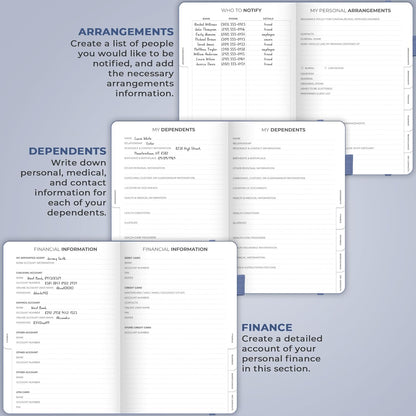 Clever Fox End of Life Planner – Final Arrangements Organizer for Beneficiary, Will Preparation, Last Wishes & Funeral Planning, A5 (Midnight Blue)