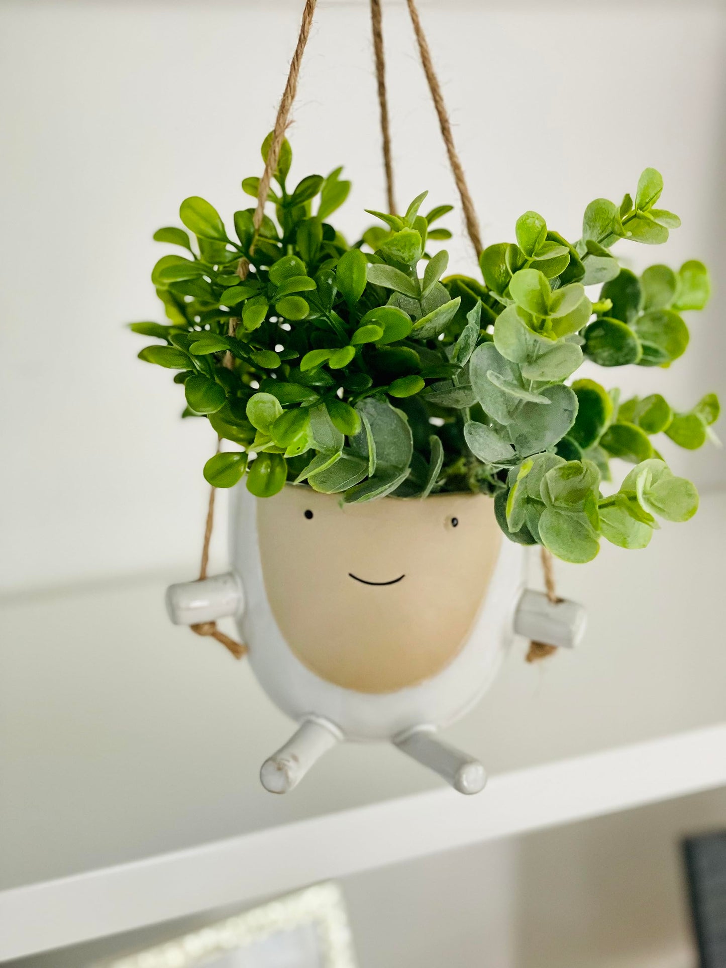 SparkDazzle Face Planter Pot, Hanging Face Planter, Smiling Planter Pot, Happy Planter, Indoor Planter for Plants, Flower Pot Head, Succulent Planter, Hanging Head Planter, Indoor Outdoor Planter