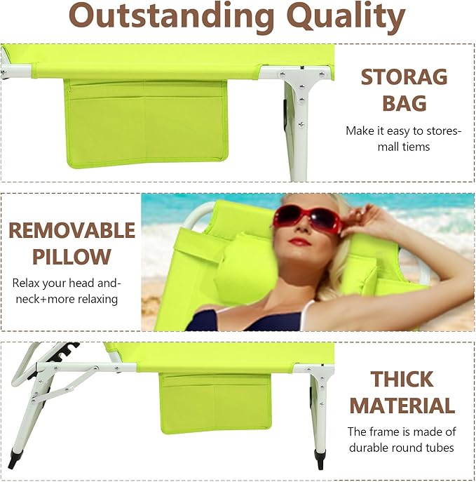 3-in-1 Heavy Duty Tanning Chair