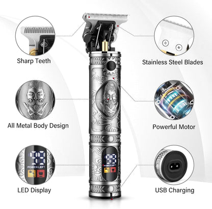 GSKY Professional Hair Clippers, Men's Beard Trimmer & Grooming Kit with Electric Razor, Clippers & Trimmers Set, Hair Cutting Machines