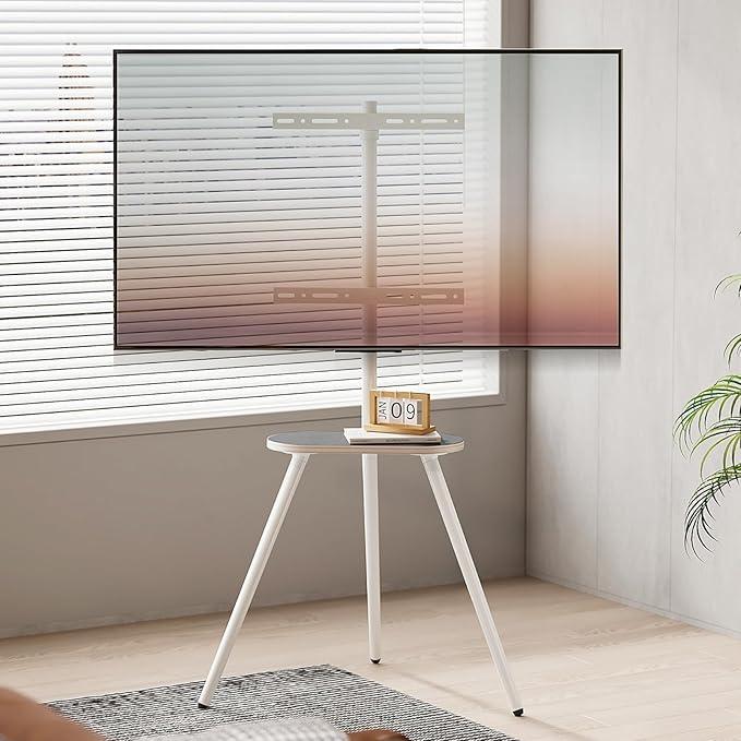 White Metal Tripod Easel TV Stand