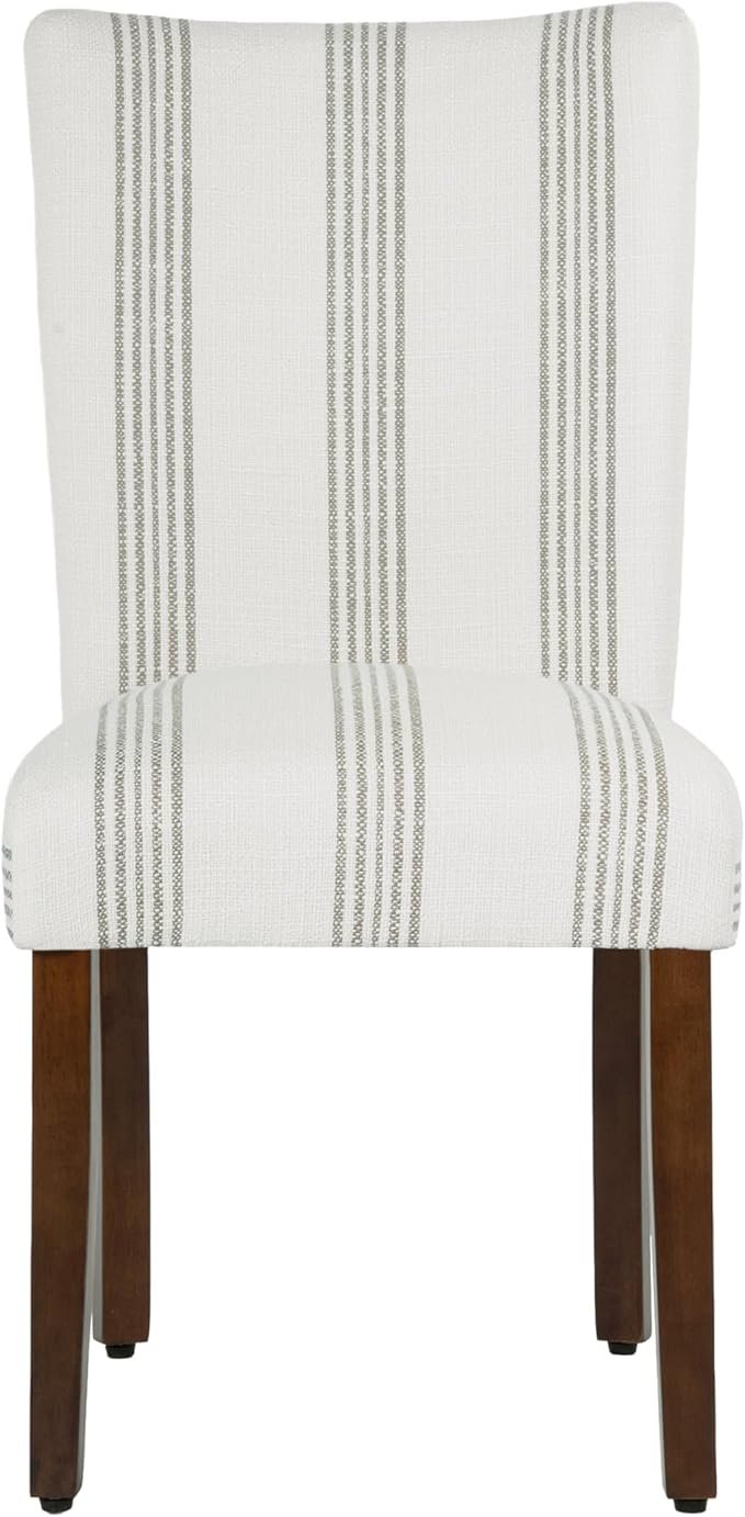 HomePop Classic Parsons Dining Chair- Brown Stripe