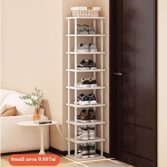 SAN HE 7-Tier Modern Bamboo Shoe Rack