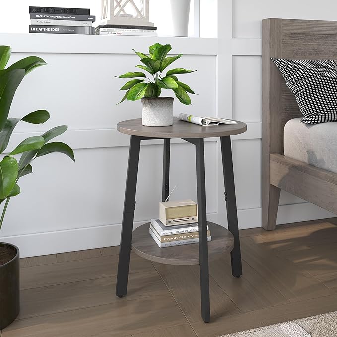 sthmec Side Table, Small Round End Table