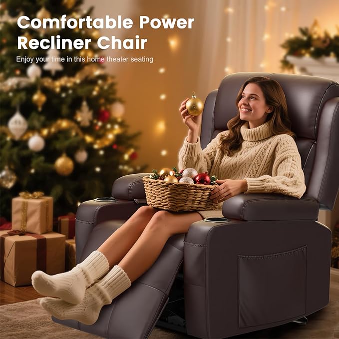 Home Theater Seating Power Recliner Chair, Massage Reclining Sofa
