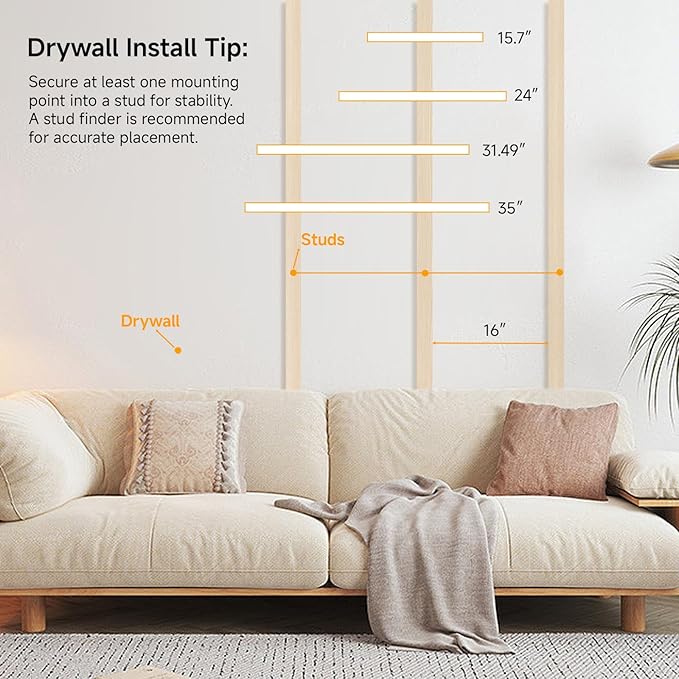 31.5in Floating Shelves for Wall, Wall Mounted Shelves for Decor Storage Set of