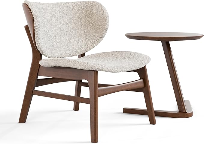 Furniture of America Callum 2-Piece Mid-Century Modern Solid Wood Brown