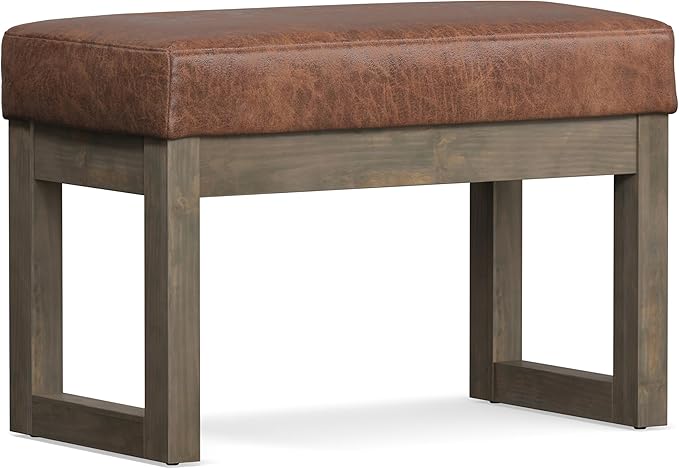 SIMPLIHOME Milltown Small Ottoman Bench