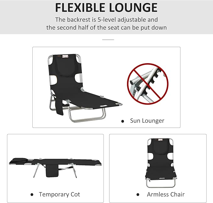 Outsunny Chaise Lounge Chair Outdoor