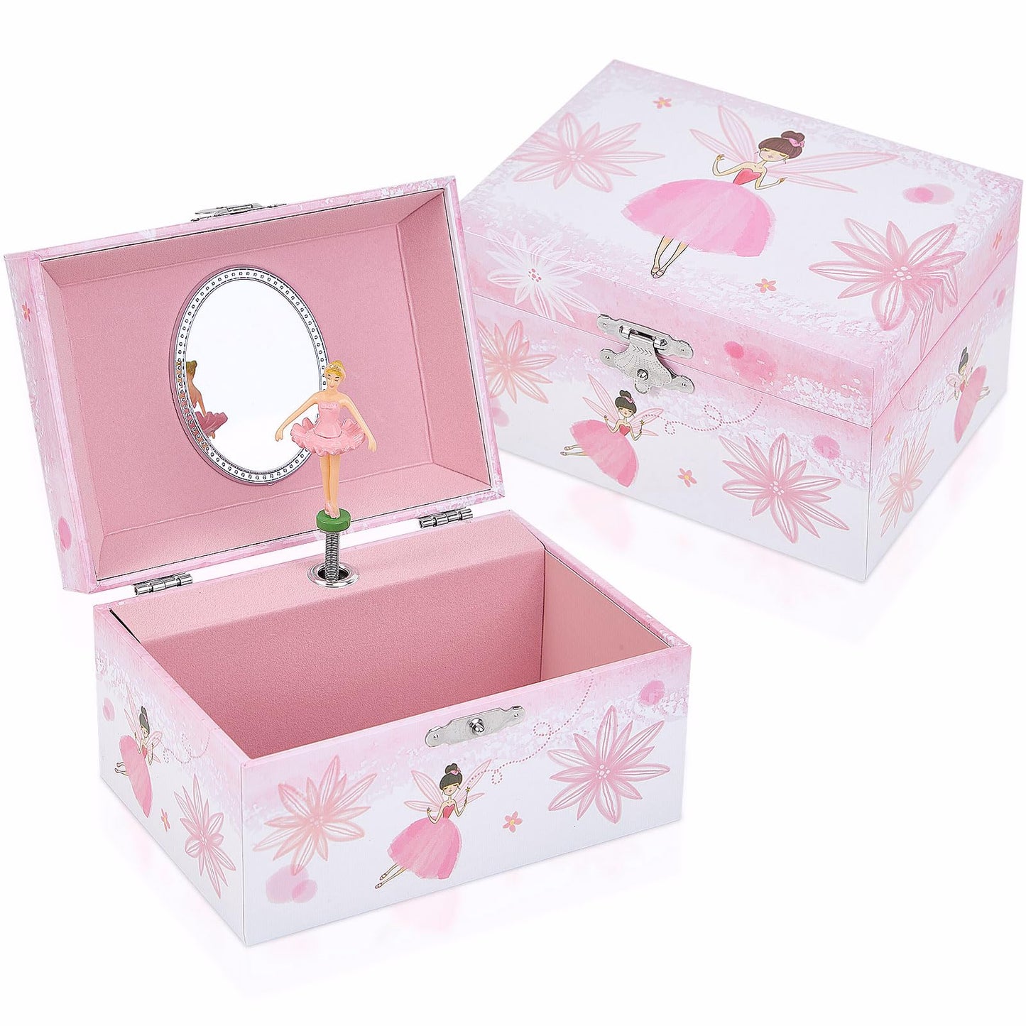 TAOPU Girl's Gift Music Box with Spinning Ballerina,Fairy Design Musical Jewelry Box for Kids Jewel Storage,Toys for Girls