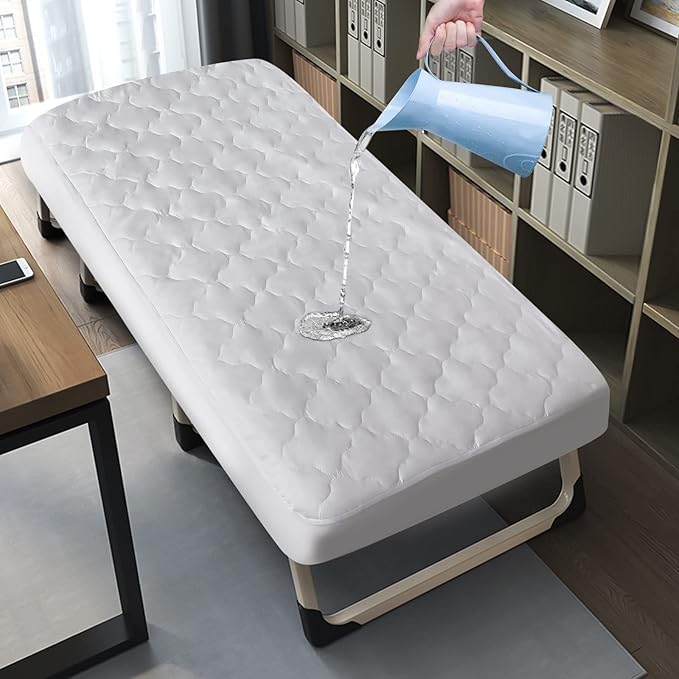 Cot Mattress Pad Protector Waterproof, Quilted Daybed Mattress Cover 33" X 75"