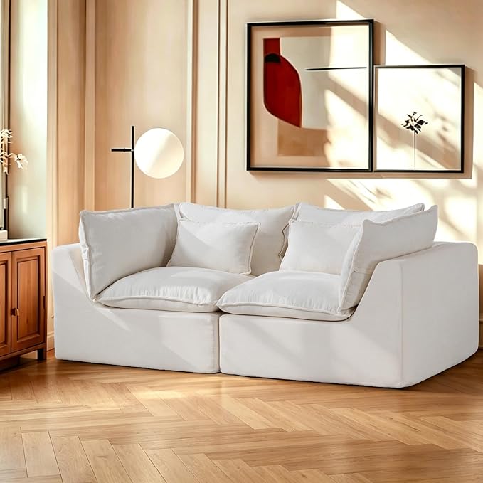 Boneless Loveseat Couch Sectional Cloud Couch Oversized Modular Sectional Sofa
