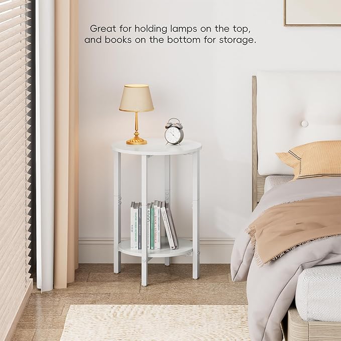 Vagusicc Side Table, Small Round End Table, Circle Table Small Round Coffee