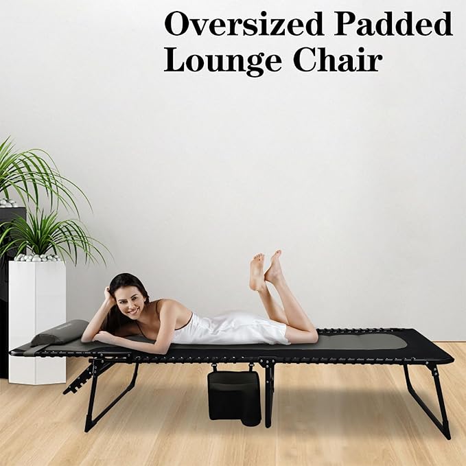 Oversized Padded Outdoor Folding Lounge Chair