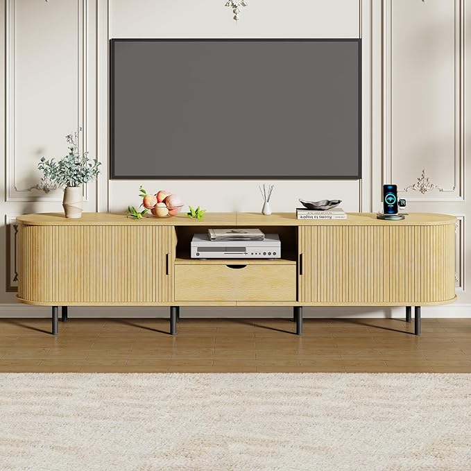 86.6" Mid-Century TV Stand