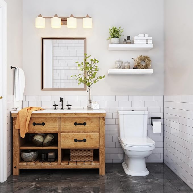 QEEIG Floating Shelves for Wall Bathroom Shelf Bedroom Kitchen Living Room