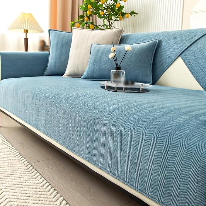 Funny Fuzzy Couch Cover, Chenille Couch Furniture Protector, Funny Fuzzy Couch