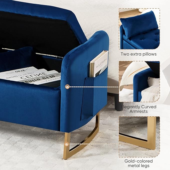 48" End of Bed Bench, Modern Storage Benches