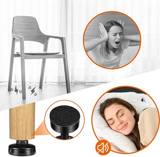 MAQUITA 12 Pack Furniture Leveling Feet Heavy Duty, Adjustable Furniture Feet