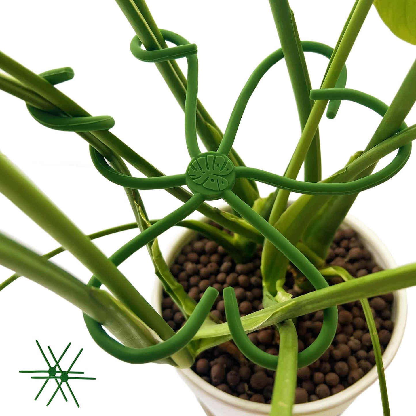 YjiaYjiaY 2 Pcs Free-Form Bending Silicone Plant Stem Support, M Size Flexible Hook Monstera Stem Supports, Reusable Silicone Plant Climbing Stakes Indoor Outdoor