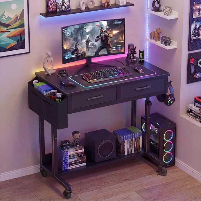 Small Portable Rolling Standing Desk