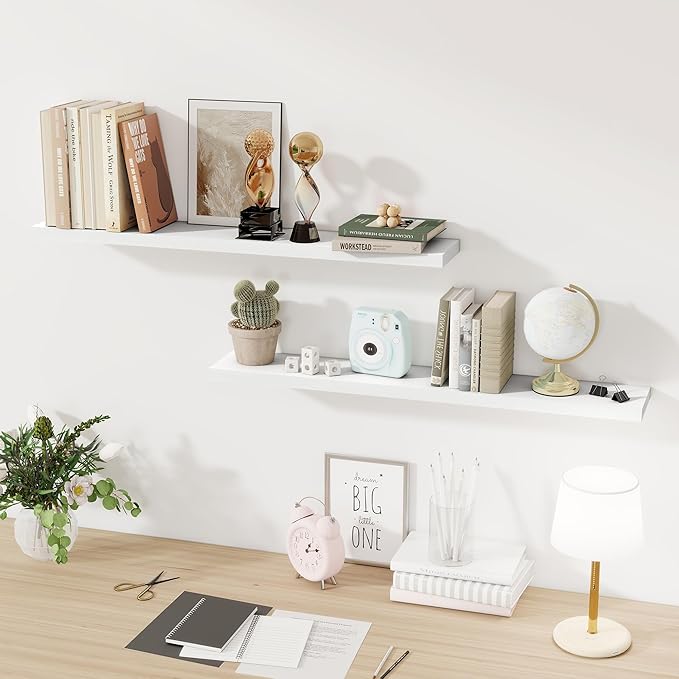 Fun Memories Floating Shelves for Wall, 40 Inch Floating Shelves for Home Decor
