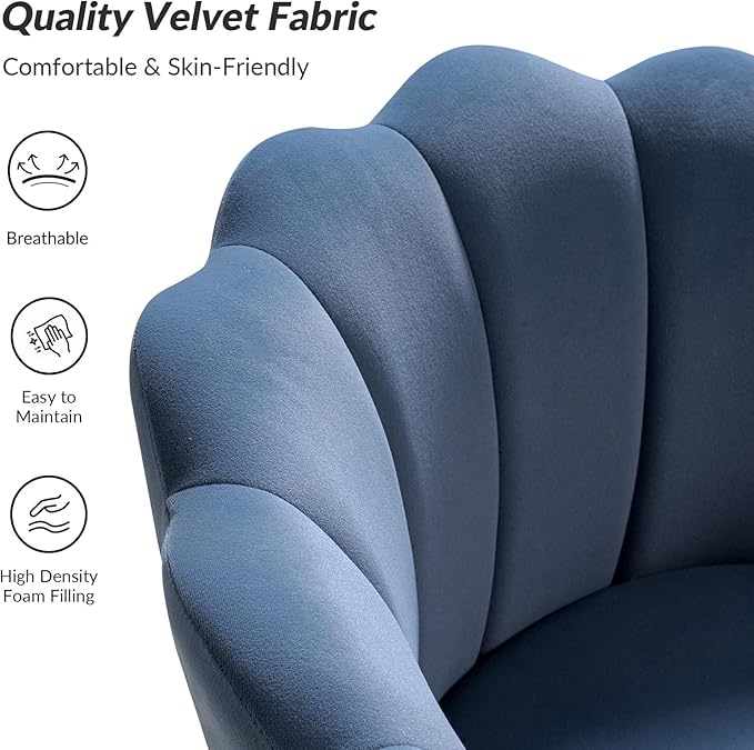 HULALA HOME Modern Velvet Accent Chairs Set of 2