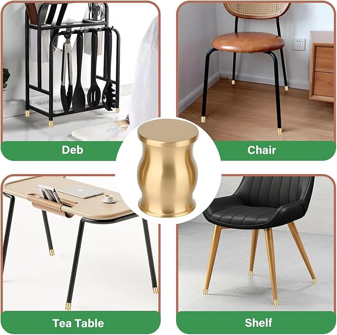 4 PCS Brass Cutting Board Feet