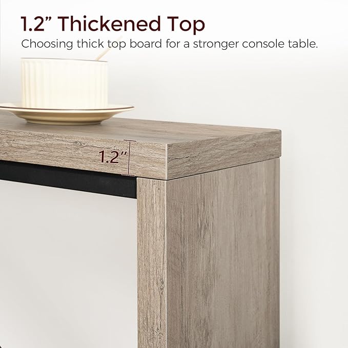 MAHANCRIS Console Table, 62.2" Long Sofa Table Behind Couch, Narrow Entryway