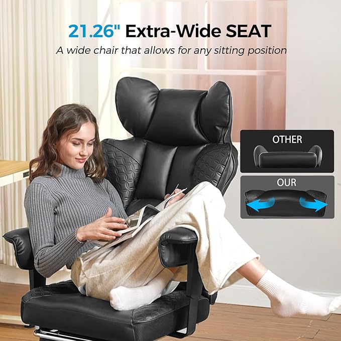 COMHOMA Big and Tall Office Chair Heavy Duty Wide Ergonomic Gaming Chair