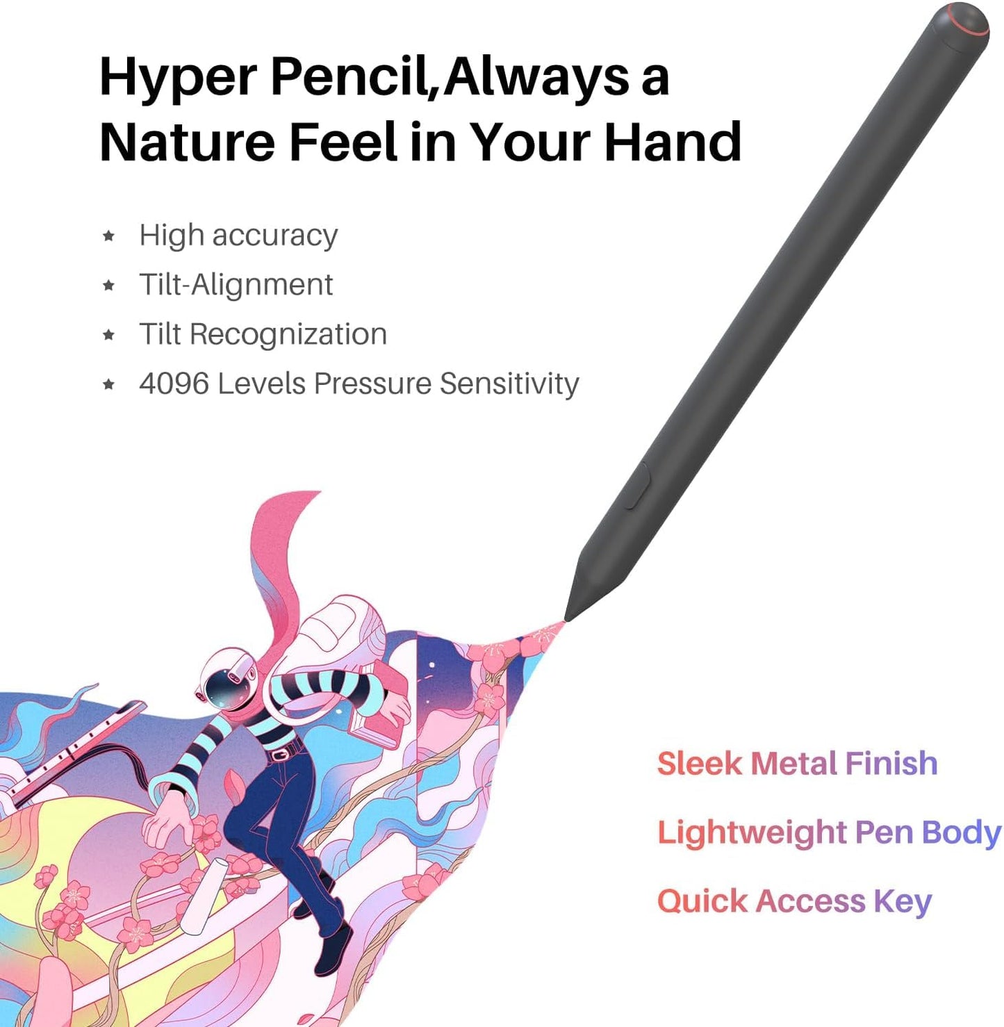 HUION KAMVAS Slate 11 Standalone Drawing Tablet No Computer Needed with Anti-Glare Screen, 10.95 Inch Digital Art Tablet with Tilt-Alignment Stylus, 90Hz Android 14 Pad with 8GB + 128GB for Artists